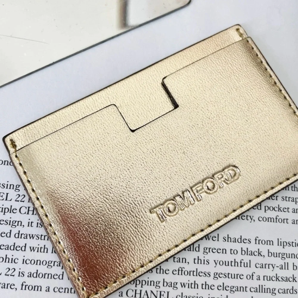 Tom Ford Pocket Mirror With‎ Card Case Gold